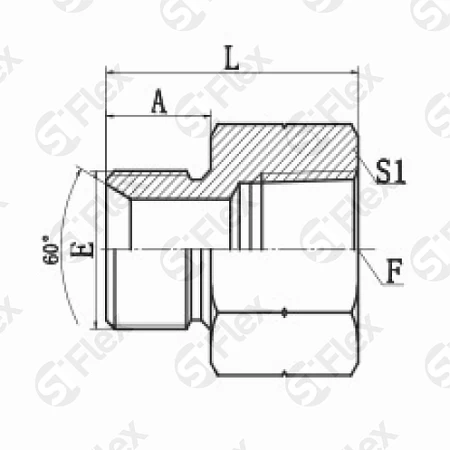 Прямой, BSP 60°—Резьба R (BSPT) внутренняя, ввертной (ш-г)
