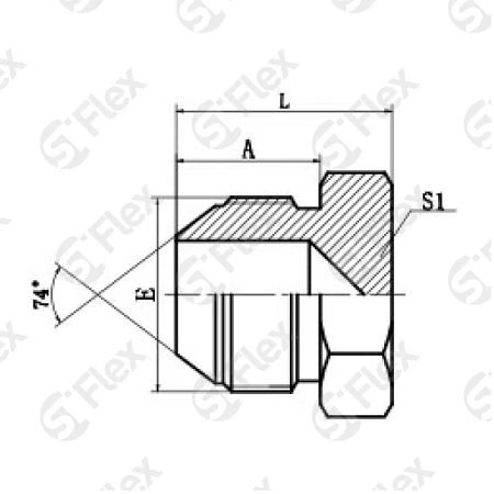 Заглушка-штуцер, DKI 74°
