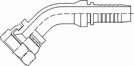 Фитинг JIC 45° ниппель-конус 74°