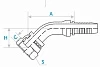 Фитинг BSP 45° ниппель-сфера