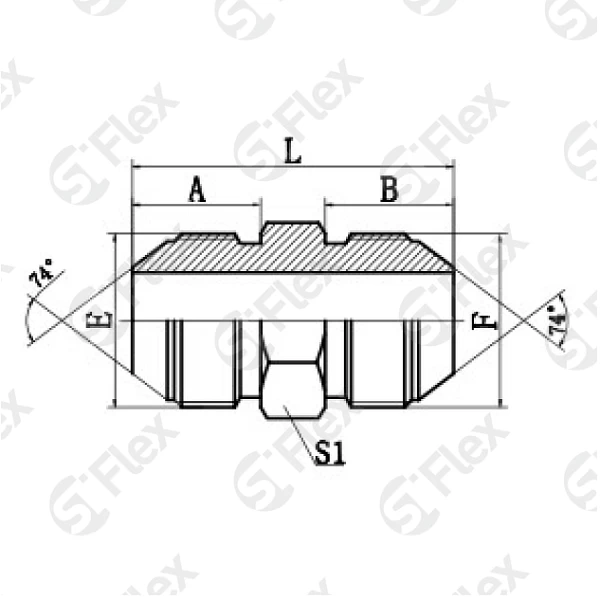 Прямой, DKI 74°, проходной (ш-ш)