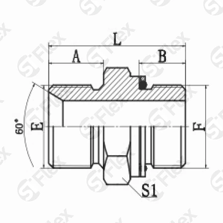 Прямой, BSP 60°—Резьба М (Metric), ввертной (ш-ш.к.)