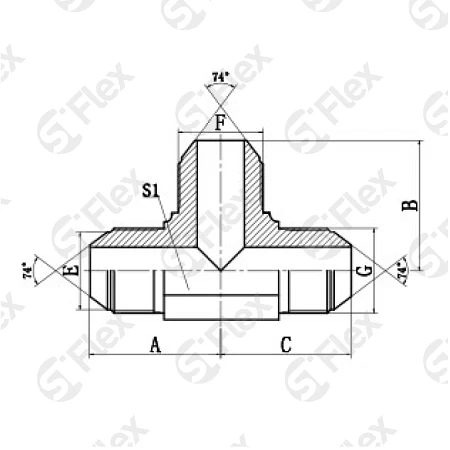 Т-образный, DKI 74°, проходной (ш-ш-ш)
