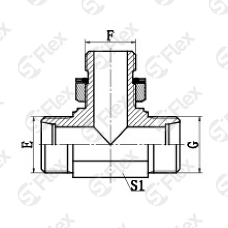 Т-образный, DKO-L/S 24°—Резьба М (Metric) регулируемая (ш-ш.к.-ш)