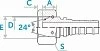 Фитинг-гайка DKOS ниппель-конус 24° с уплотнительным кольцом (Interlock)