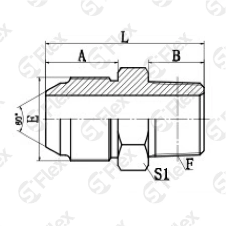 Прямой, JIS 60° Komatsu—Резьба R (BSPT), ввертной (ш-ш)