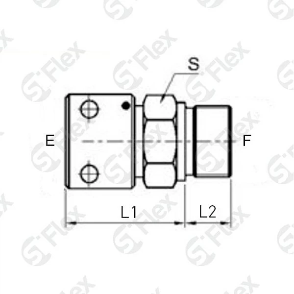 Прямой, поворотный, STECK—Резьба G (BSPP), проходной (м-ш)