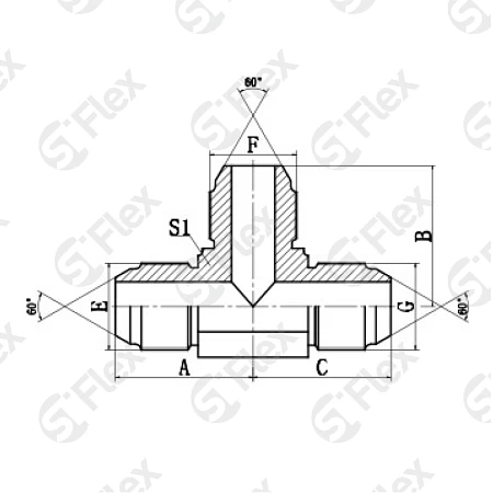 Т-образный, JIS 60° Komatsu, проходной (ш-ш-ш)