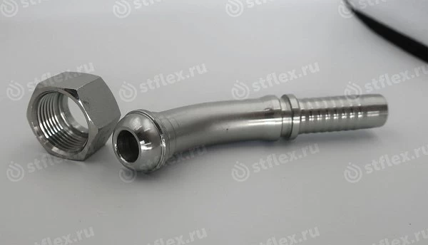 Фитинг-гайка DKL, ниппель-сфера 45°