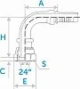 Фитинг-гайка  DKOL 90° ниппель-конус 24°