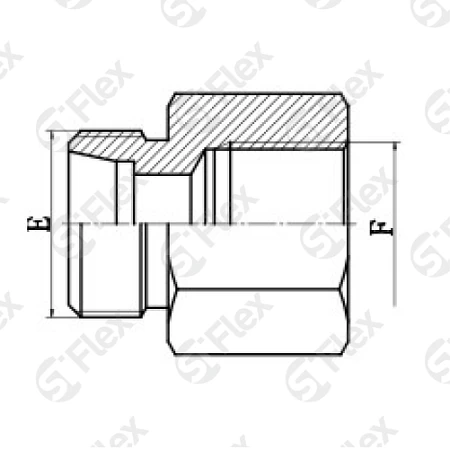 Прямой DKO-L/S 24°—Резьба G (BSPP), проходной (ш-г)