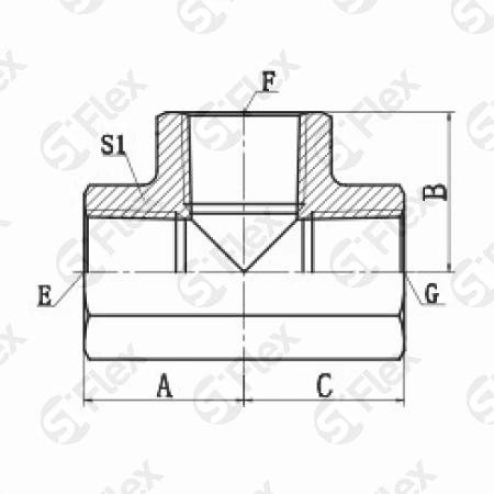 Т-образный, NPT, проходной (г-г-г)