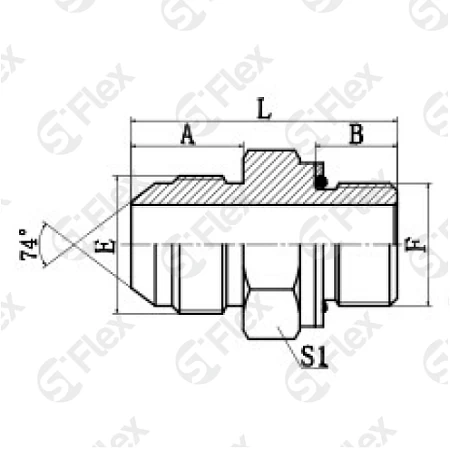 Прямой, DKI 74°—Резьба М (Metric), ввертной (ш-ш.к)