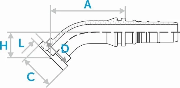 Фланец SF Terex 60° (Interlock)