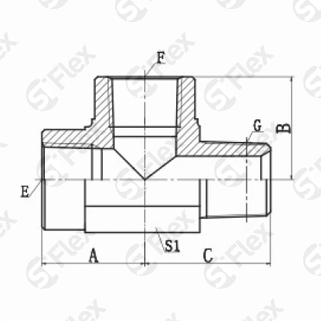 Т-образный, NPT, проходной (г-г-ш)