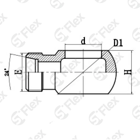 Прямой, DKO-L/S 24°—Соединение BANJO G, проходной (ш-г)