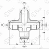 Х-образный, JIC 74°, проходной (ш-ш-ш-ш)