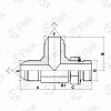 Т-образный, JIC 74°—Резьба М (Metric) регулируемая (ш-ш-ш.к.)