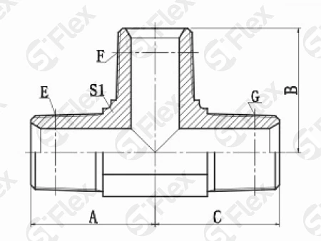 Т-образный, NPT, проходной (ш-ш-ш)