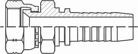 Фитинг JIS (Komatsu) ниппель-конус 60°