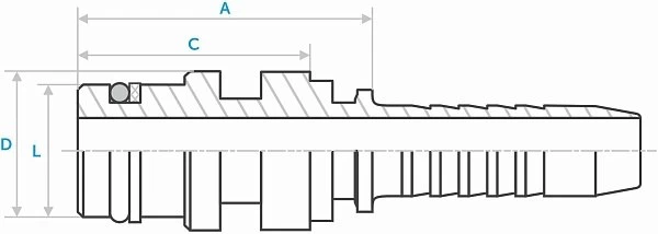 Фитинг-штуцер STECK шахтный (SAE)