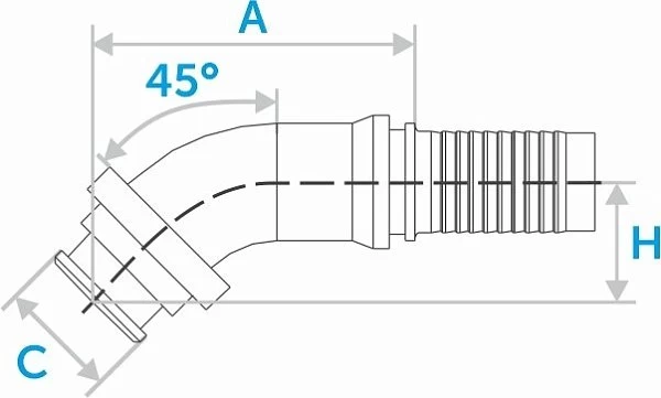 Фитинг-штекер STECK ЧТЗ (Четра) 45°