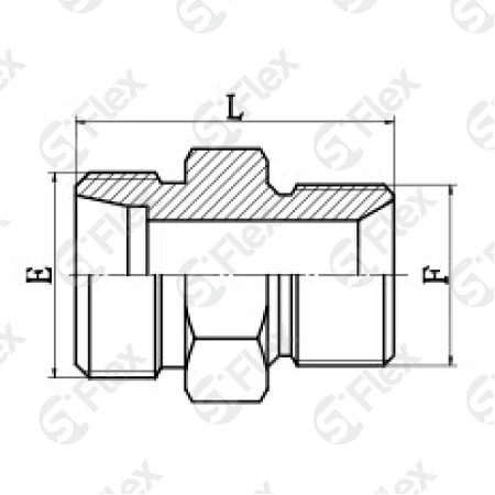 Прямой, DKO-L/S 24°—Соединение BSP 60°, проходной (ш-ш)