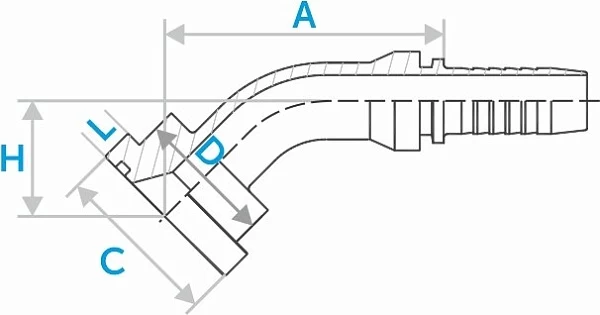 Фланец SFS угол 45°