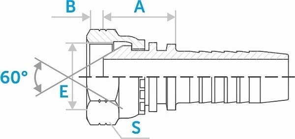 Фитинг NPSM ниппель-конус 60°