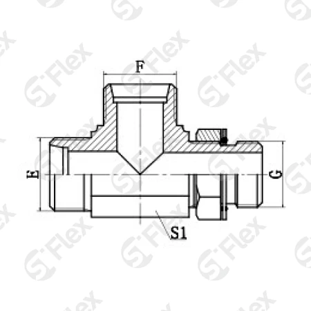 Т-образный, DKO-L/S 24°—Резьба М (Metric) регулируемая (ш-ш-ш.к.)