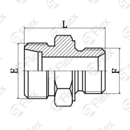 Прямой, DKO-L/S 24°—Соединение DK/DKM, проходной (ш-ш)