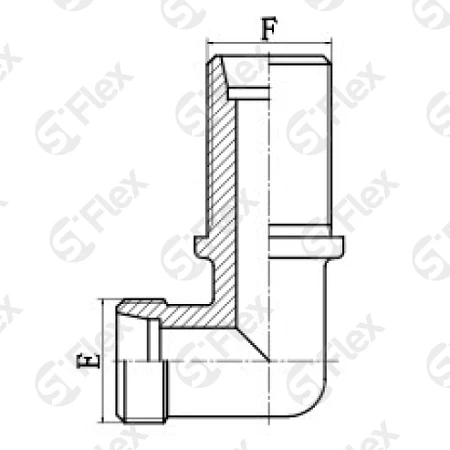 Угловой 90°, DKO-L/S 24°, переборочный (ш-шп)