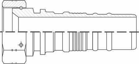 Фитинг JIC ниппель-конус 74° (Interlock)
