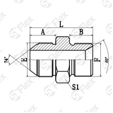 Прямой, DKI 74°—Резьба G (BSPP), ввертной/проходной (ш-ш)