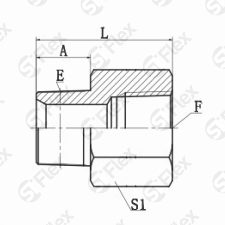 Прямой, NPT, проходной (ш-г)