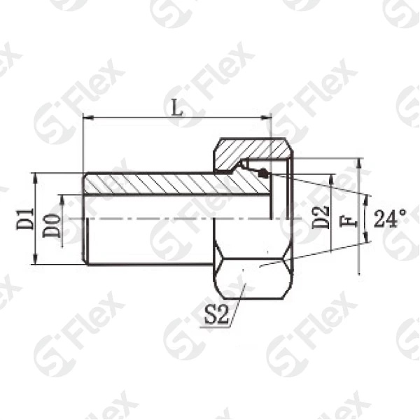 Прямой, DKO-L/S 24°, Соединение приварное (г-п)