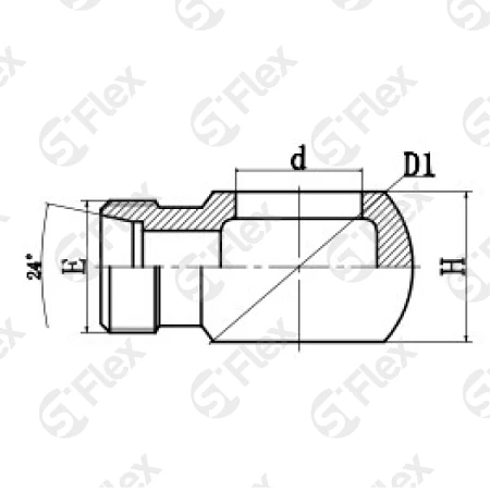 Прямой, DKO-L/S 24°—Соединение BANJO M, проходной (ш-г)
