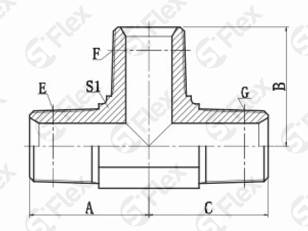 Т-образный, NPT, проходной (ш-ш-ш)
