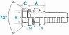 Фитинг JIS (Komatsu) ниппель-конус 60°