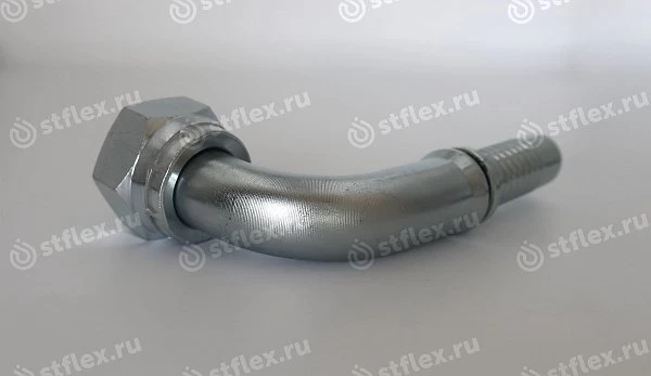 Фитинг-гайка DKOS 90° ниппель-конус 24° с уплотнительным кольцом