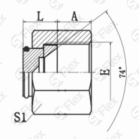 Заглушка-гайка, JIC 74°