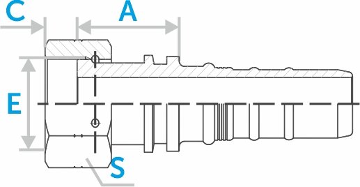 Фитинг ORFS с плоским ниппелем (Interlock)