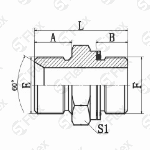 Прямой, BSP 60°—Резьба G (BSPP), ввертной (ш-ш.к.)