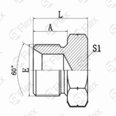 Заглушка-штуцер, BSP 60°
