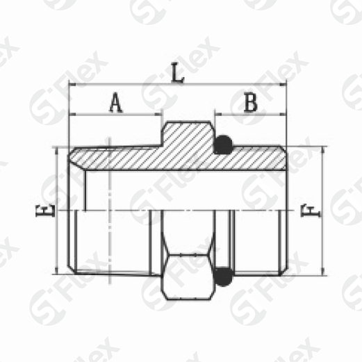 Прямой, NPT—Резьба UN (UNF), проходной (ш-ш.к.)