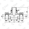 Т-образный, DKO-L/S 24°—Резьба М (Metric) регулируемая (ш-ш.к.-ш)
