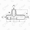 Т-образный, JIC 74°, переборочный (ш-ш-шп)