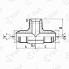Т-образный, JIC 74°—Резьба Z (NPT), ввертной (ш-шz-ш)
