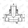 Т-образный, DKO-L/S 24°—Резьба М (Metric) регулируемая (ш-ш.к.-ш)