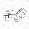 Угловой 45°, JIC 74°—Резьба М (Metric) регулируемая (ш-ш.к.)
